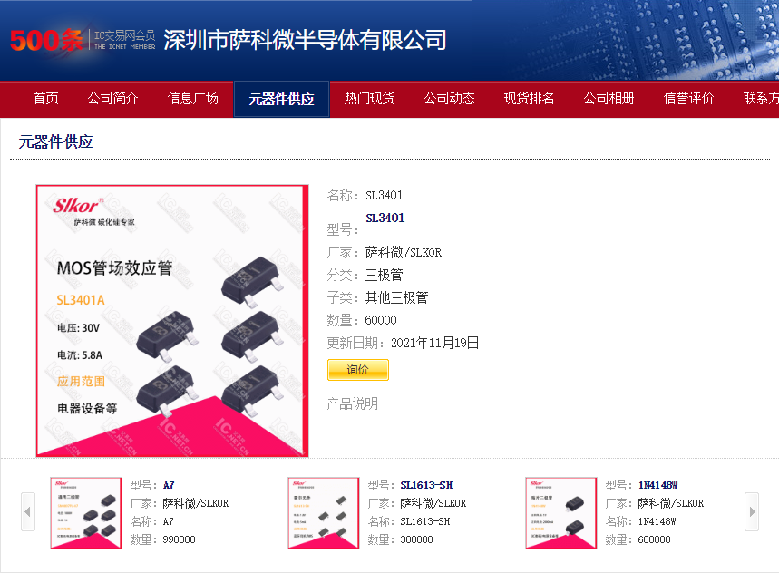 乐虎游戏微SLKOR参与IC交易网竞卖产品