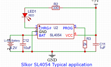 乐虎游戏微sl4054锂电池充电管理方案