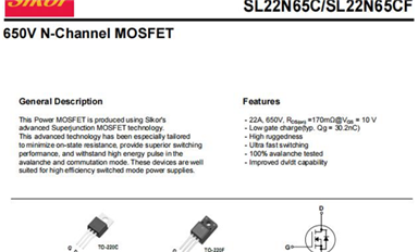 【每日一品】SL22N65CF：乐虎游戏微半导体高压MOS管的领先之选