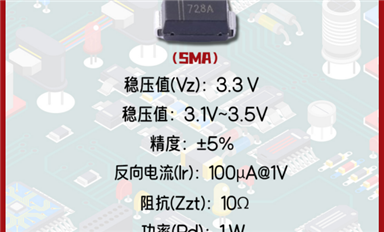 【每日一品】Slkor乐虎游戏微3.3V稳定电压值的稳压二极管1SMA4728A，广泛应用于电池充电器等领域